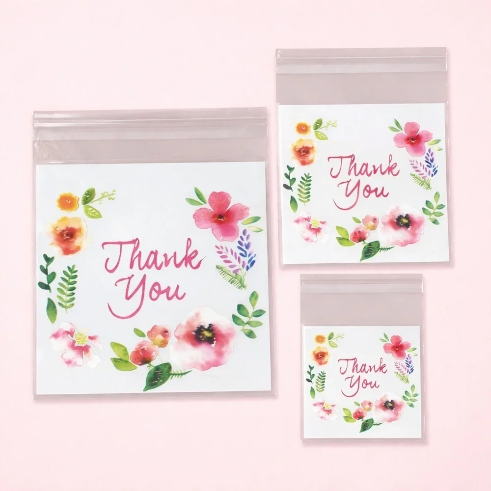Bundle Self Adhesive Bags “Thank You “ and Roll Sticker 300pc